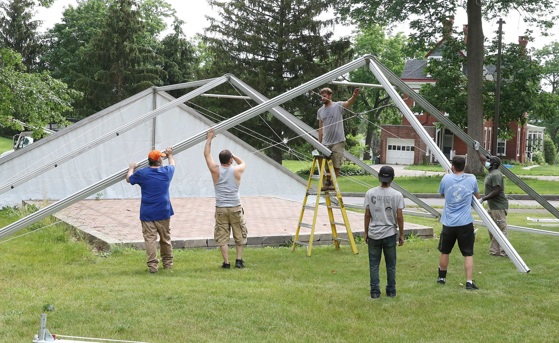 Festival stage takes shape